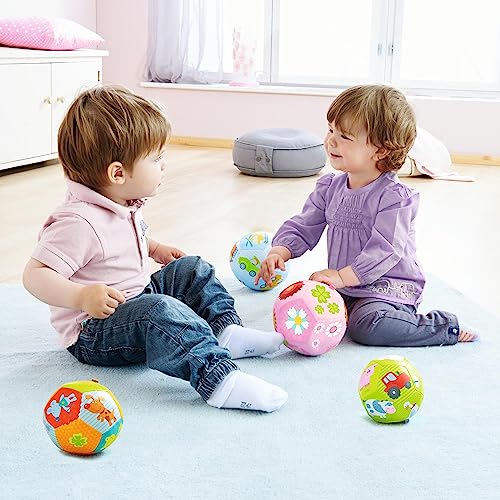 HABA Soft Baby Ball Tummy Time & Sensory Play - 4.5" Infant Play Ball Ideal for Crawling, for Babies 6 Months & Up