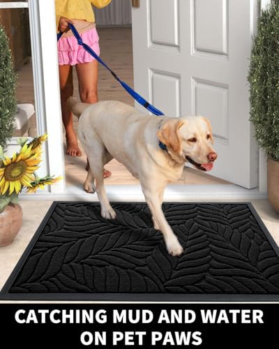 Yimobra Front Door Mat Outdoor Indoor, 29.5x17 All-Season Waterproof Door Mat Outside Entrance, All-Weather Non-Slip Outsi...