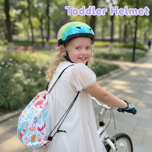 Gingili Life Toddler Bike Helmet with Gloves and Backpack Set, 3 Sizes for Baby Infant to Kids Ages 1-3 3-5 5-8+, Adjustab...
