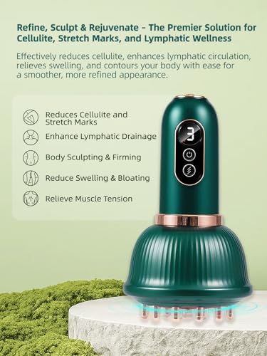 DiDEER Lymphatic Drainage Massager & Anti Cellulite Massage Tool, Reduce Stretch Marks & Cellulite,for Legs, Arms & Belly,...