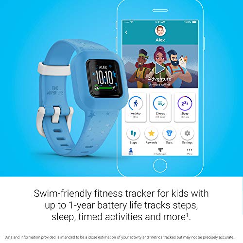 Garmin vivofit jr. 3, Fitness Tracker for Kids, Includes Interactive App Experience, Swim-Friendly, Up to 1-Year Battery L...