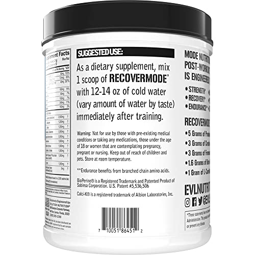 Evlution Nutrition Recover Mode- Complete Post Workout with BCAAs, Immunity Support, Vitamin C, D & E, Electrolytes, Hydra...
