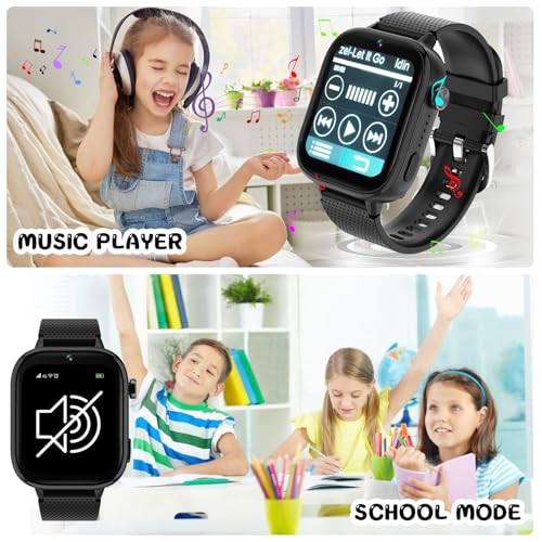 OKYUK Kids Smart Watch Gift for Girls Age 5-12, 4G Kids Watch 47 Games, HD Touch Screen Two-Way Calling Feature, School Se...