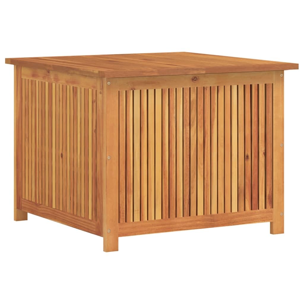 Tonture Natural Acacia Wood Storage Box, 29.5x29.5x22.8 in, Outdoor Deck Bin, Patio Furniture, Garden Tool Chest, Weather-Resistant