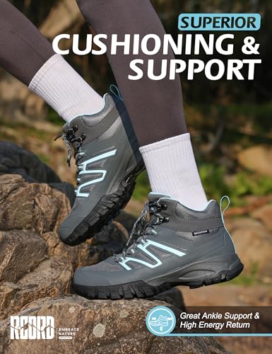 R CORD Hiking Boots Women Waterproof Non-Slip Womens Hiking Boots Ankle Support for Trail Walking Backpacking & Outdoor Ad...