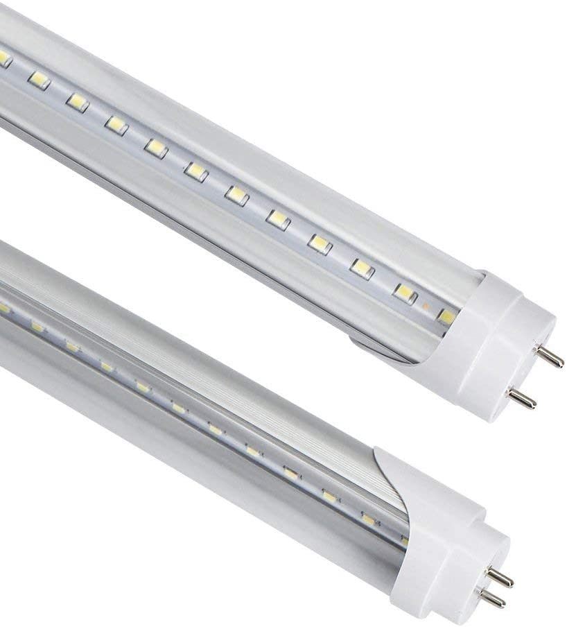 Lightingwill Led T8 Light Tube 4Ft  Daylight White 5000K  Dual-End Powered Ballast Bypass  2000Lumen 18W (40W Equivalent Fluorescent Bulb Replacement)  Clear Cover  Ac85-265V Lighting Fixture  1 Pack