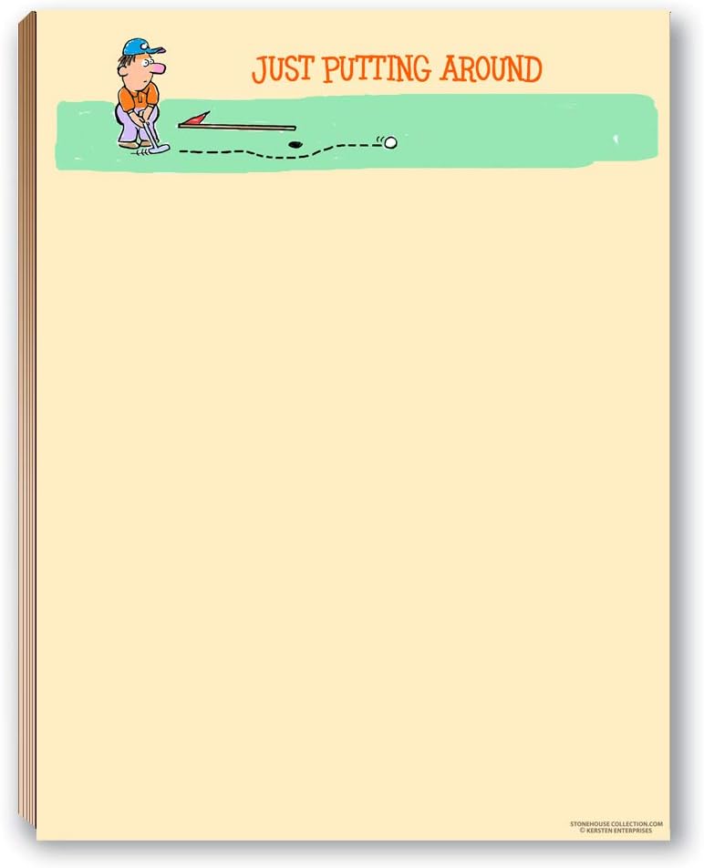 Stonehouse Collection Funny Assorted Golf Notepads - 4 Assorted Note Pads (Golf Set #2)