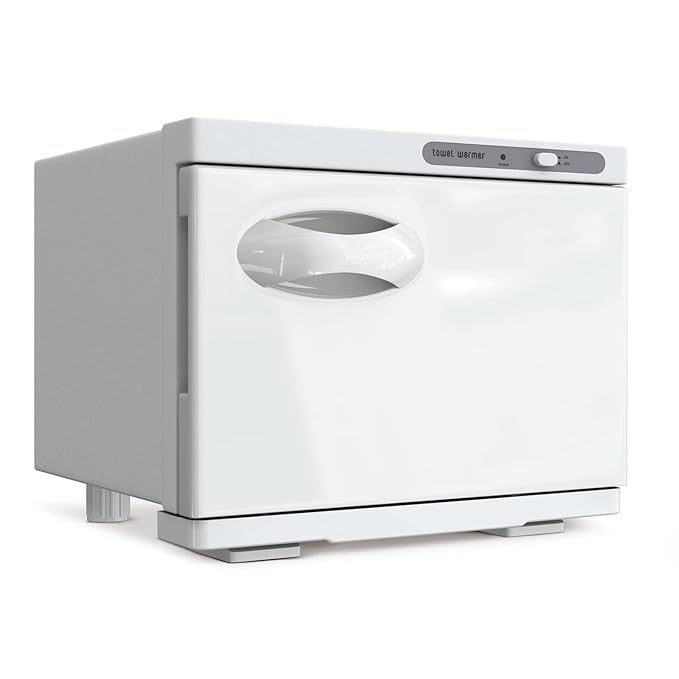 Towel Warmer Cabinet, 8L Hot Spa Small Towel Warmer Heating Use for Facial Spa, Hair Beauty, Salon Equipment and Home - White