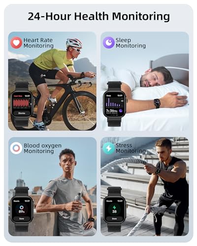 Parsonver Built-in GPS Smart Watch for Men Women with Bluetooth Calling, GPS Fitness Activity Tracker 100+ Sport Modes, He...