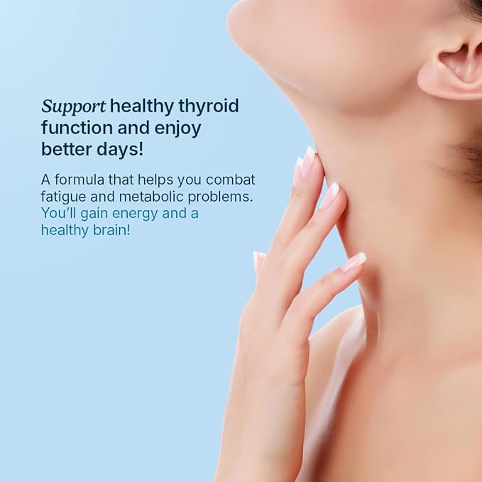 Santo Remedio Thyroid Plus, Thyroid Health, Healthy Brain, Healthy Energy Levels, Immune Health, Contains Vitamin B12, Iodine, Selenium, Zinc, Copper, L-Tyrosine, 60 Capsules, 30 Servings