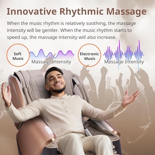 MYNTA 2025 4D Massage Chair for Full Body, 4D+2D Dual Mechanism with Waist & Shawl Heating, Zero Gravity Recliner Foot & C...