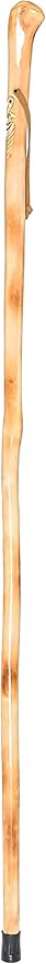FOREST PILOT Root Head Wooden Walking Stick with Old Man Face Carving(Nature Color, 55 Inches, 1 Piece