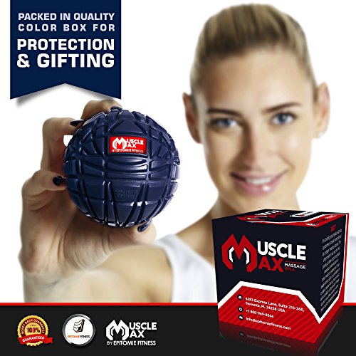 Epitomie Fitness Muscle Max Massage Ball - Therapy Ball for Trigger Point Massage - Deep Tissue Massager for Myofascial Re...