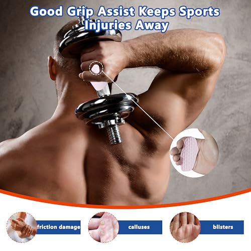 Epritliber Silicone Gym Grips for Weight Lifting,Workout Gloves for Women Men Alternative,Anti Slip Gym Workout Grip,Rubbe...