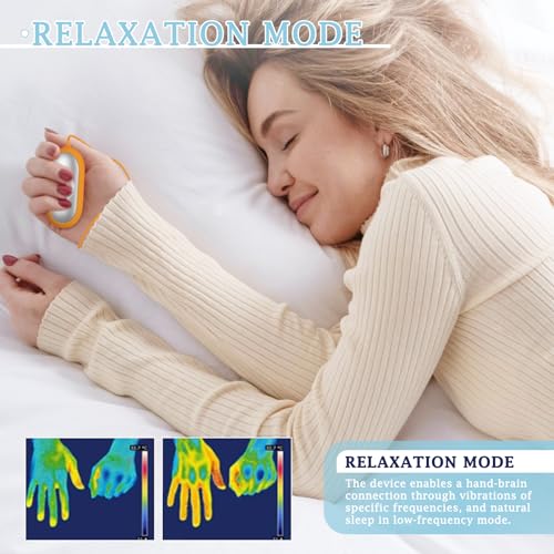 GOQELK Compact Handheld Sleep Device - Relaxation Tool for Improved Sleep, Mood & Focus, Adjustable Massage Intensity, Por...