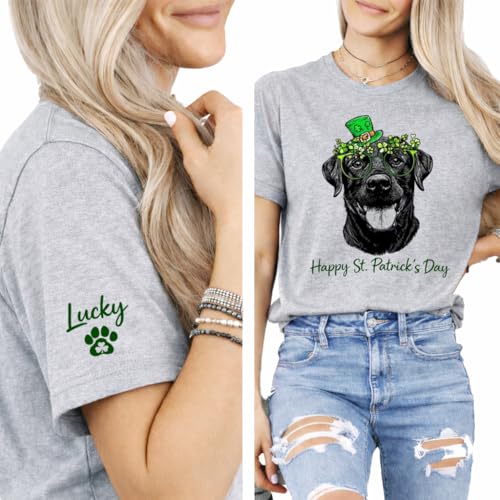Famitrendz Custom St. Patricks Day Sweatshirt, Personalized Patrick Day Dog Sweater, Patrick Days Gift for Women, Dog Lover
