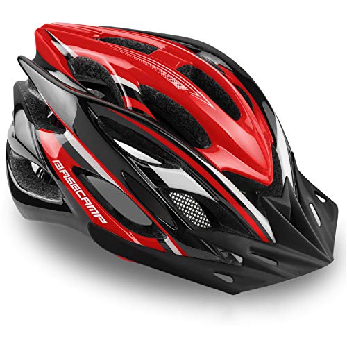 Basecamp Bike Helmet for Women Men with LED Safety Light Removable Sun Visor Lightweight Bicycle Helmet Adjustable Breatha...