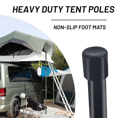 Tent Poles for Tarp, AVOFOREST Camping Tent Tarps Poles Adjustable Camping Accessories 76in Heavy Duty Poles Thicker Tent ...