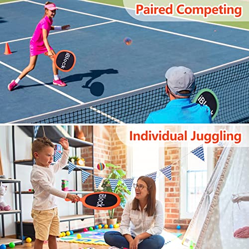 Smartwo Portable Paddles and Bouncy Balls Set for Kids or Adults’ Indoor Outdoor Activities, Sport Game for Beginner or In...