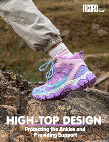 @ R CORD Kids Hiking Boots Waterproof Non-Slip Hiking Shoes for Kids Comfortable Girls Hiking Boots Trail Walking Sneakers...