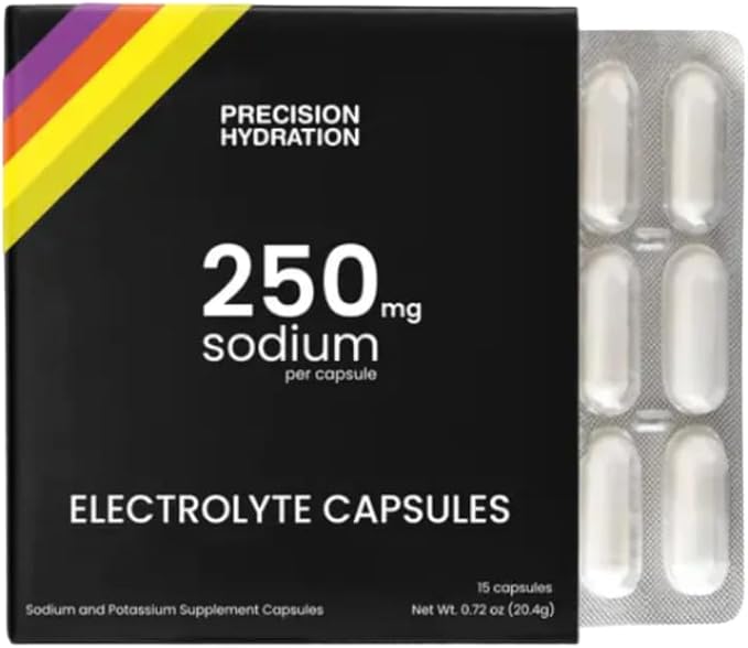 Precision Hydration Electrolyte Capsules - 15 Blister Packed (Waterproof) / Salt Capsules - Combat Cramp - No Artificial I...