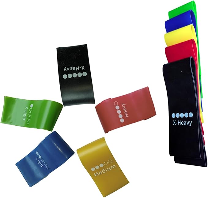 Resistance Bands for Working Out,Resistance Loop Exercise Bands for Physical Therapy, Yoga Starter Set of Stretch Bands fo...