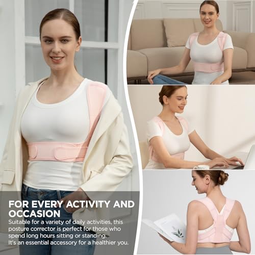 Vicorrect Posture Corrector for Women and Men, Adjustable Upper Back Brace for Clavicle Support and Providing Pain Relief ...