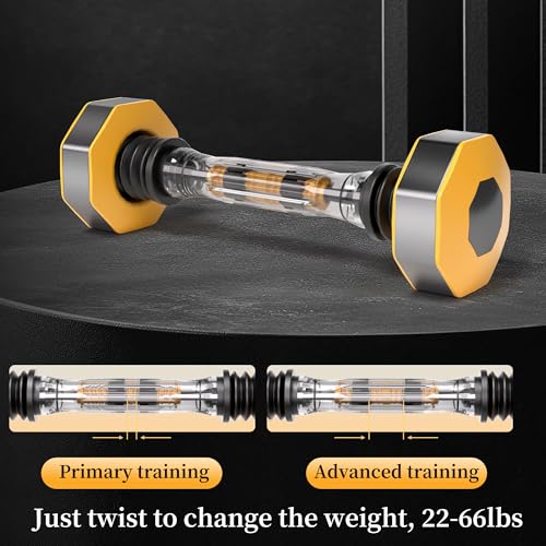 Shake Weight Home Fitness Adjustable Dumbbell Set 22-66 lbs for Arm Chest Core Strength Training Shake Weight for Women & ...