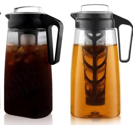 Alkaline Water Filter Pitcher with Infuser, Tritan Pitcher with Lid 2L | 9.5 pH Alkaline Filters | Tea Pitcher | Tritan BPA Free Ice Coffee Maker | Infuser Pitcher (100g Filter)
