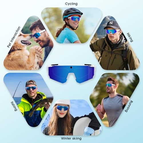 padom AI Smart Glasses with Camera 4K, 8MP HD Video Recording Glasses with Camera, Built-in Storage(No SD Card Needed), We...