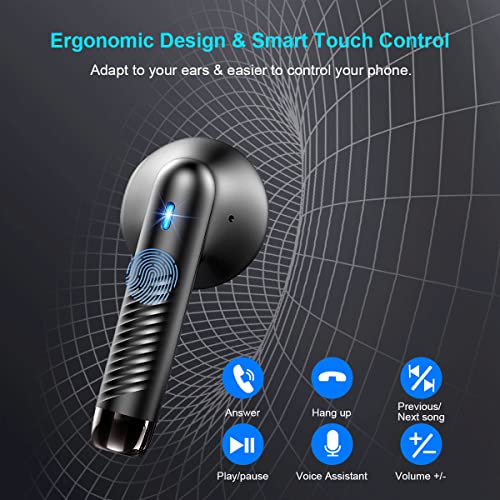 Wireless Earbuds, Bluetooth 5.4 Earbuds Stereo Bass, Bluetooth Headphones in Ear Noise Cancelling Mic, Earphones IP7 Water...