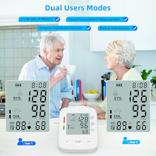 AILE Blood Pressure Monitor, Upper Arm Blood Pressure Machine, Automatic Blood Pressure Monitors for Home Use BP Monitors ...