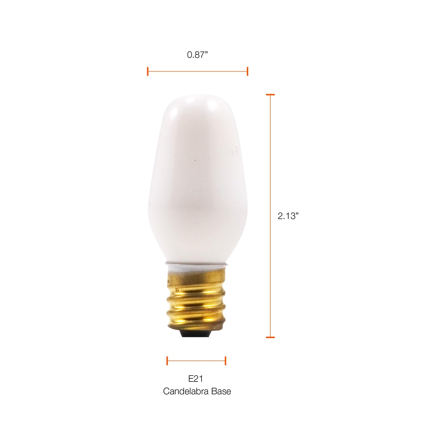 LEDVANCE Sylvania 13544 - 7C7/W/BL/4PK 120V Night Light Bulb,Incandescent, Warm White 7 watts