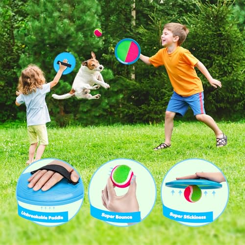 Toss and Catch Ball Set Upgraded - Kids Toys Beach Toys Baseball Games - Sturdy & Water-Resistant Great for Outdoor Pool Y...