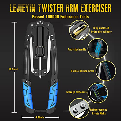 LEJIEYIN Twister Arm Exerciser - Adjustable 22-440lbs Hydraulic Power/Home Chest Expander/Shoulder Muscle Training Fitness...