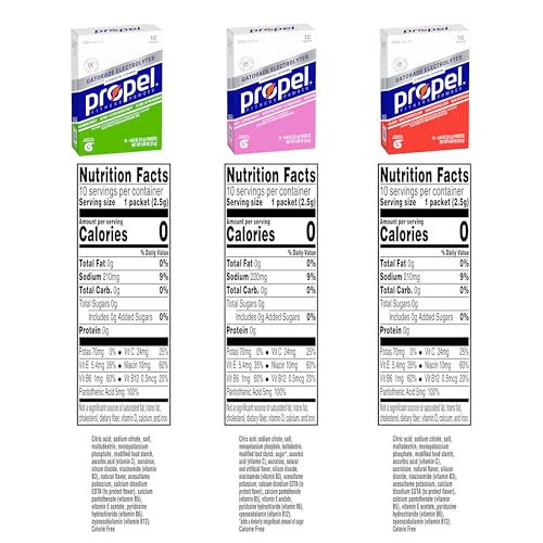 Propel Electrolyte Enhanced Water Drink Mix Powder Packets, Kiwi Strawberry Variety Pack, Zero Calorie & Zero Sugar Hydrat...