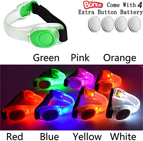 AMNQUERXUS Premium LED Light Up Armband, Reflective Adjustable Wearable Silicone Running Belt Strap/Waterproof Glow in The...