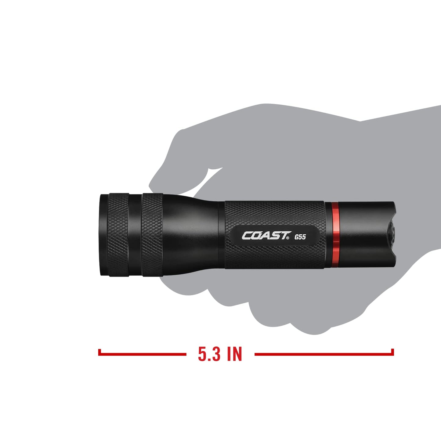 Coast® G55 Led Flashlight - 750 Lumen, Black, One Size, Model 21714, Batteries Included