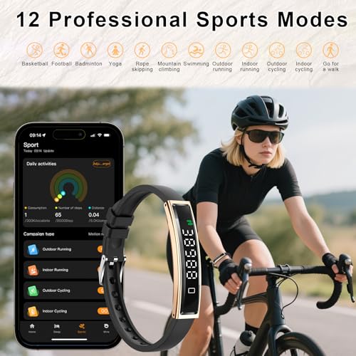 Efolen Smart Bracelet for Women,Ultralight Fitness Tracker Smart Wristband with Heart Rate/Blood Oxygen/Sleep Monitor/Pedo...
