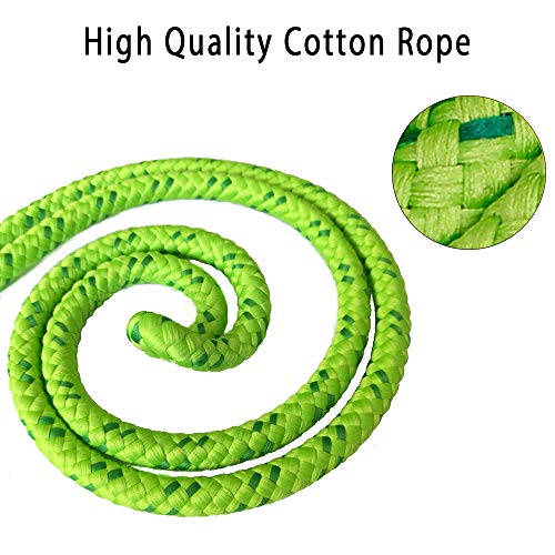 EGOSKY Jump Rope Kids, 7.2ft Children Adjustable Cotton Skipping Rope with Wooden Handle for Boys Girls Fitness Outdoor Ac...