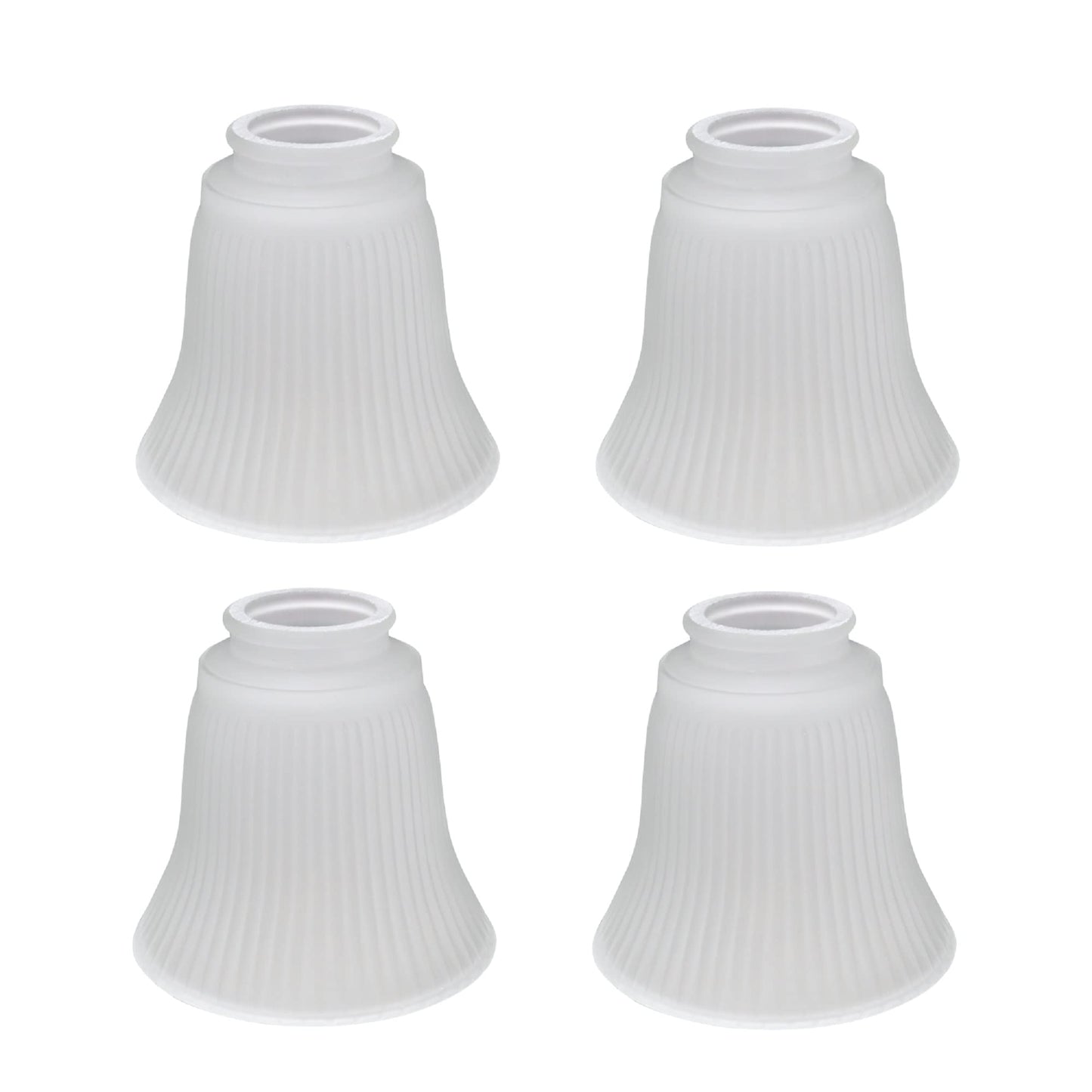 Aspen Creative 23036-4A Transitional Frosted Bell Shape Ceiling Fan Glass Shade.2-1/8"Fitter.Size:4-3/4"D x 4-5/8"H.4Pcs/Pack