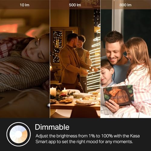 Kasa Smart Light Bulbs, Full Color Changing Dimmable Smart WiFi Bulbs Compatible with Alexa and Google Home, A19, 9W 800 L...