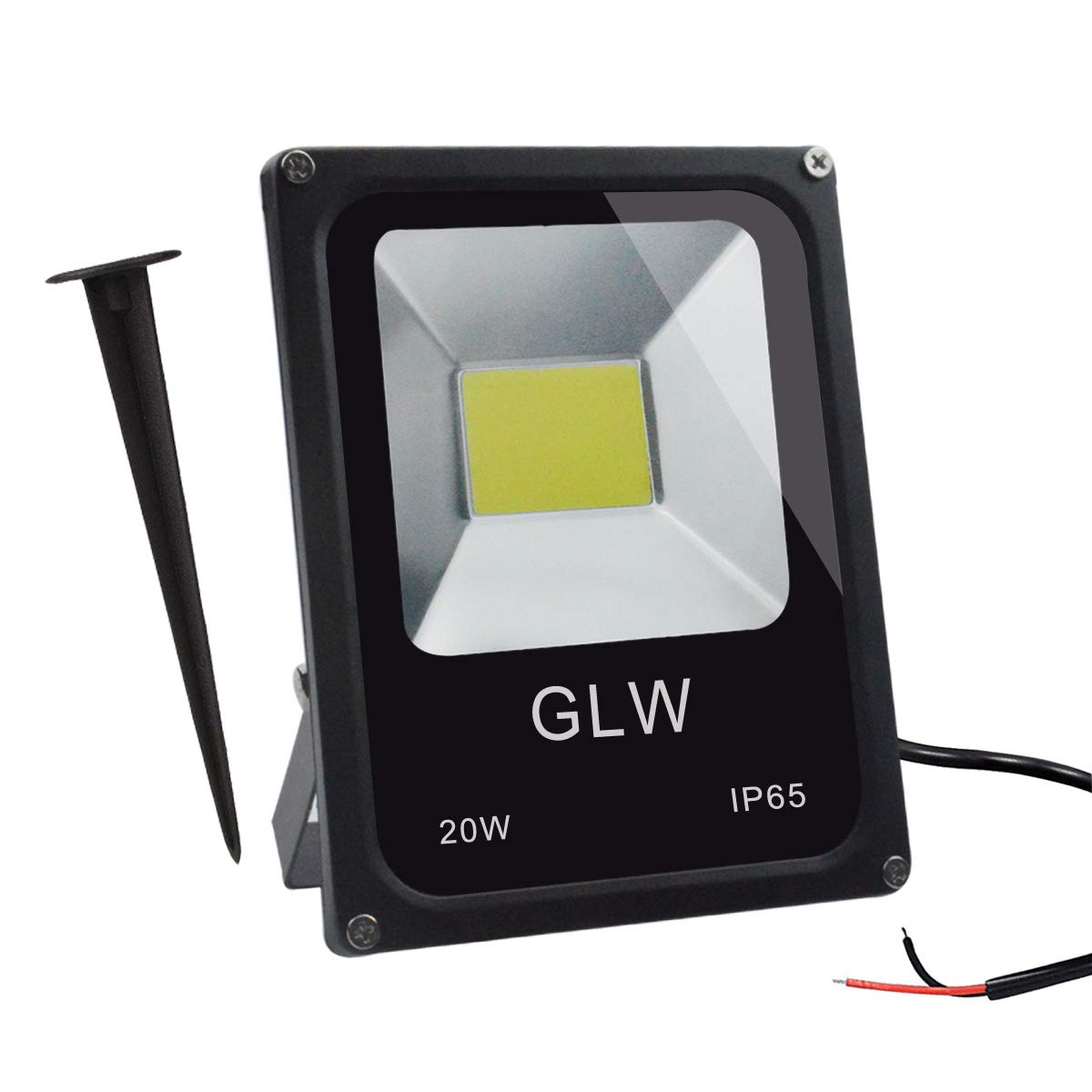 GLW LED Work Floodlight, 20W, 2700LM, IP65 Waterproof, Daylight White, 12V-60V, 250W Halogen Equivalent, Outdoor Safety Light