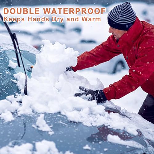 ihuan Winter Waterproof Gloves for Men Women Warm Running Cycling Snow Ski Gloves for Cold Weather, Thermal Windproof Mate...