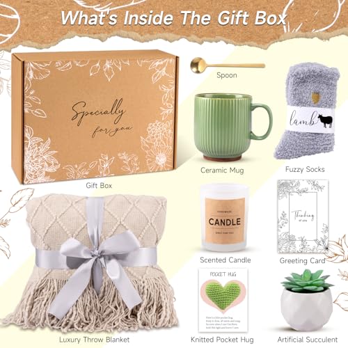 Self Care Gifts for Women, Get Well Soon Gift Baskets for Woman, Feel Better Soon After Surgery Recovery, Spa Gift Basket...