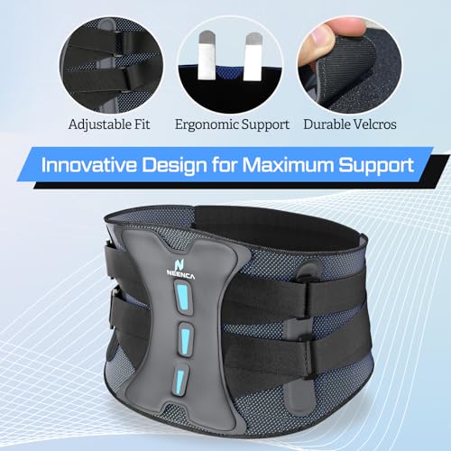 NEENCA Lower Back Brace for Lower Back Pain Relief, Medical Grade Lumbar Support Belt for Women Men, Herniated Disc,Lumbar...