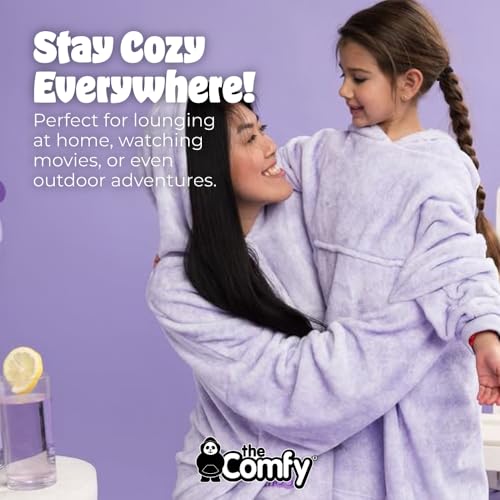 THE COMFY Dream Jr for Kids | Lightweight Microfiber Fleece Wearable Blanket with Hood & Pocket | Seen on Shark Tank