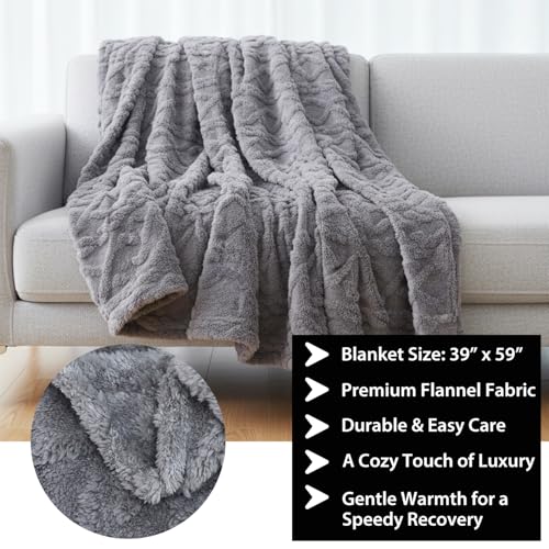 Care Package for Men - Get Well Soon Gifts for Men with Plush Blanket, Ceramic Mug Set, Socks, PU Notebook, Pen, Stress St...