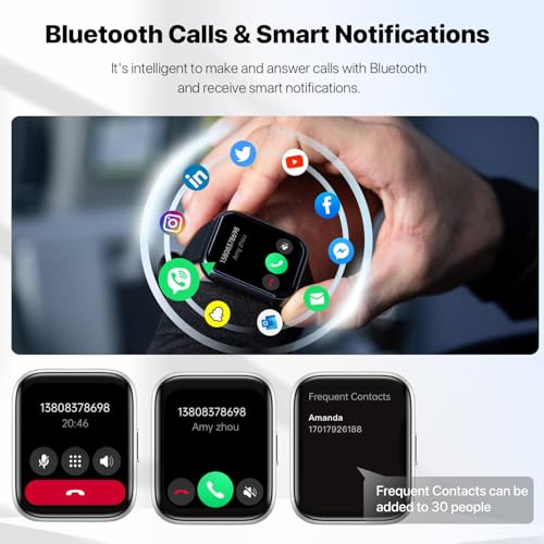 JeeJTek Smart Watches for Men Women - 1.83" HD 2025 Fitness Tracker with 100 Sports Modes, Heart Rate/Sleep Monitor, Bluet...