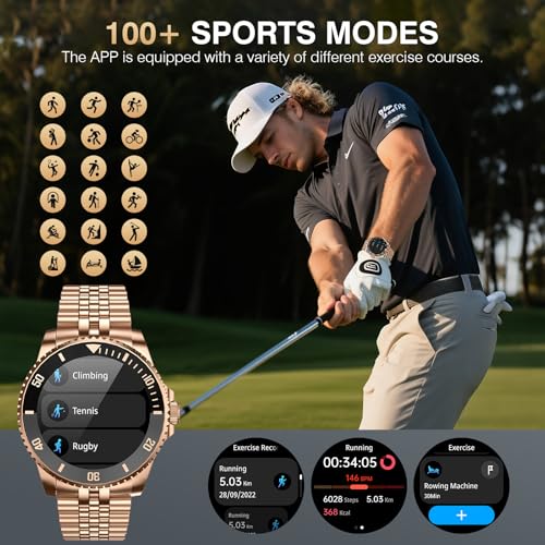 2025 DA GPT Smart Watch for Men,1.19-inch AMOLED Display, 24/7 Heart Rate, Blood Oxygen, Blood Pressure, Sleep Monitor, 10...